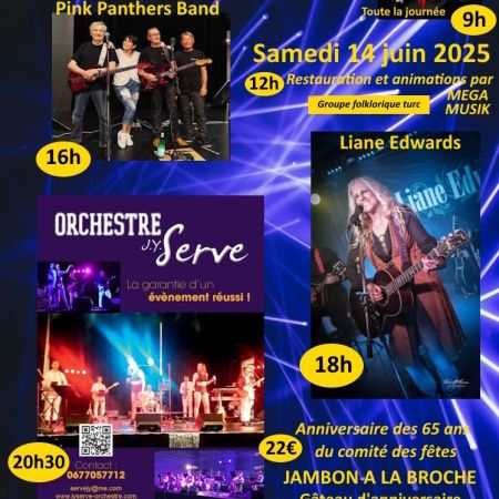 Le Comité des Fêtes de Saint-Rambert-d'Albon vous invite à célébrer 65 ans de convivialité, de partage et d’animations festives lors d’une journée exceptionnelle le samedi 14 juin 2025 au Parc Municipal ! Un programme riche en musique, spectacles et animations vous attend pour une fête inoubliable.