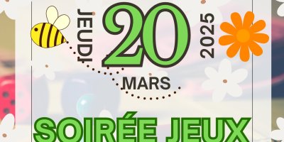 Soirée Jeux au Centre Social et Culturel Municipal de Saint-Rambert-d’Albon – Jeudi 20 mars 2025