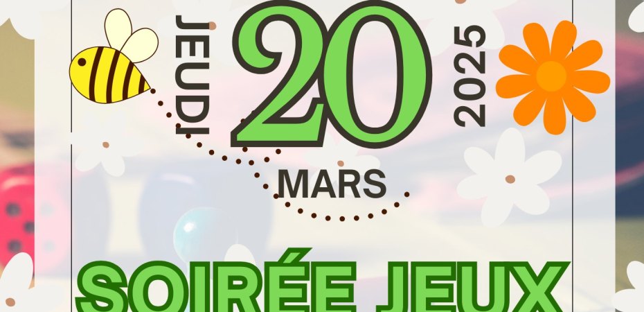 Soirée Jeux au Centre Social et Culturel Municipal de Saint-Rambert-d’Albon – Jeudi 20 mars 2025