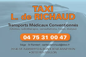 🚖 Taxis Laurent de Richaud à Saint-Rambert-d'Albon (26140) – Transport local et longue distance