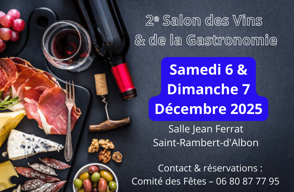 Découvrez les grandes dates à venir en 2025 à Saint-Rambert-d'Albon : journée musicale, salon gastronomique, soirées festives, marché aux puces