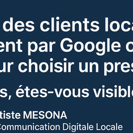 Jean-Baptiste MESONA – Expert en Communication Digitale locale Basé à Saint-Rambert-d’Albon | Interventions locales & à distance