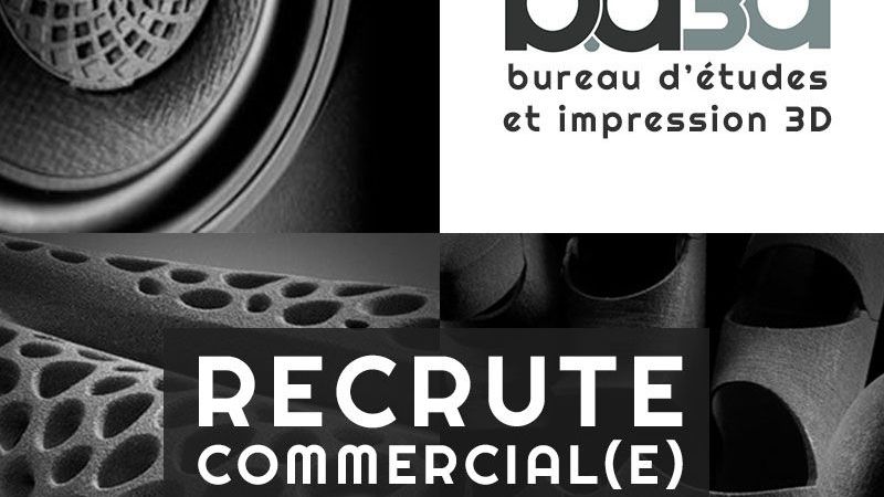 BA3D, bureau d'étude spécialisé en impression 3D à Saint-Rambert-d’Albon, recrute un(e) commercial(e) B2B motivé(e) pour accompagner sa croissance. Si tu aimes l’univers tech, design ou industriel, ce job est peut-être pour toi !