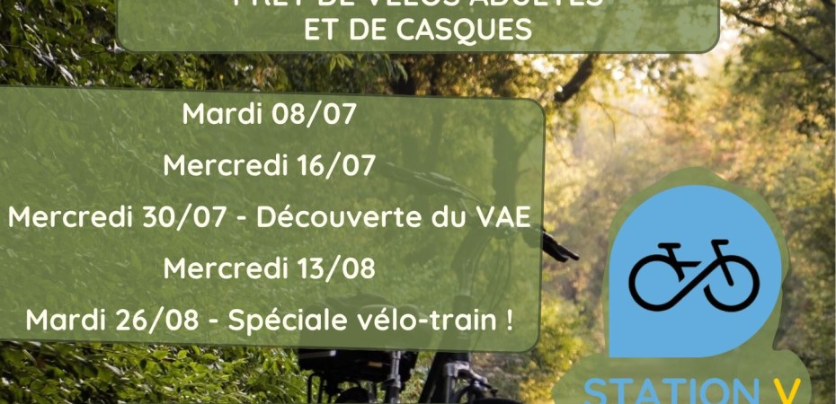 🚴️ Balades à vélo avec STATION V à Saint-Rambert-d'Albon cet été : une alternative douce pour redécouvrir la ville !