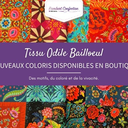 Découvrez les tissus velours Odile Bailloeul chez Rambert Confection à Saint-Rambert-d’Albon. Qualité, durabilité et motifs bohèmes pour vos créations. Parking gratuit proche.