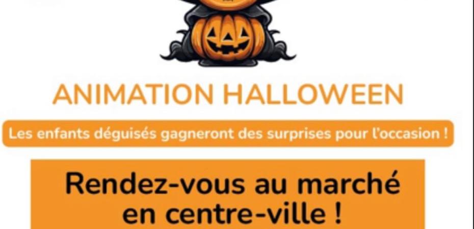 Halloween 2025 s'invite au marché de St-Rambert-d'Albon ! Rendez-vous le 31 octobre (8h30-11h30) pour surprises, déguisements et jeu de la citrouille.