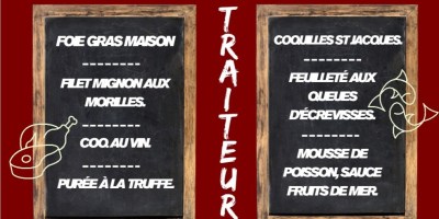 La Boucherie Roche (St-Rambert-d'Albon) propose sa carte Traiteur Spéciale Toussaint (31 oct. & 1er nov.) : Foie gras, Filet mignon aux morilles, Coquilles St Jacques, Purée truffée. Commandes : 04 75 23 64 69.