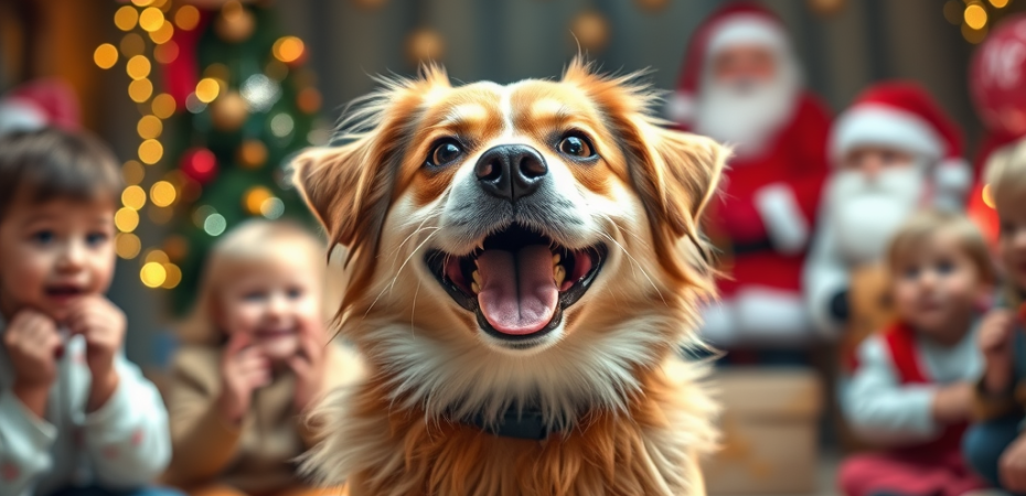 Spectacle Doggies Comedy, Père Noël et goûter offert le 3 décembre à Saint-Rambert-d'Albon. Sortie familiale magique à 4€. Réservez au 06 80 87 77 95.