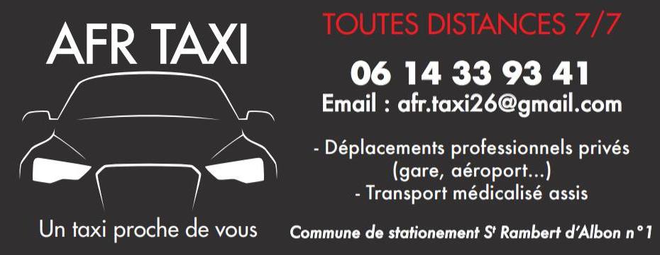 AFR TAXI : Une Solution de Mobilité Certifiée au Service de Saint-Rambert-d'Albon