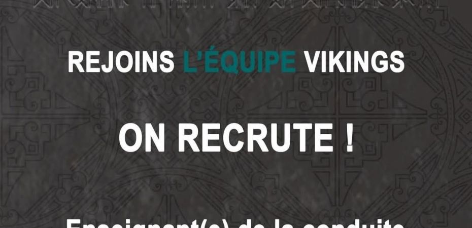 L'Auto-École Vikings recrute — Et si c'était vous le prochain moniteur de conduite à Saint-Rambert-d'Albon ?