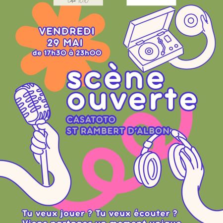 Et si ce vendredi soir, c'était vous qui montiez sur scène ? Le vendredi 29 mai 2026, le bistro pizzeria-café CasaToto de Saint-Rambert-d'Albon ouvre sa scène à tous — musiciens, chanteurs, artistes en herbe ou simples amoureux de la musique live. En partenariat avec l'association ACLS (Animation Son Lumière), cette soirée unique mêle créativité, convivialité et gastronomie dans un cadre qui n'attend que vous. Planches, pizzas et bonne humeur garantis de 17h30 à 23h00.
