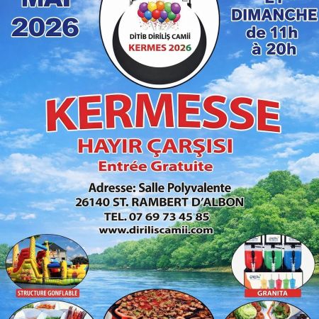 Kermesse DITIB Diriliş Camii à Saint-Rambert-d'Albon – 9 et 10 mai 2026