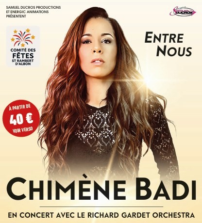 Chimène Badi en concert à Saint-Rambert-d'Albon le 31 octobre 2026