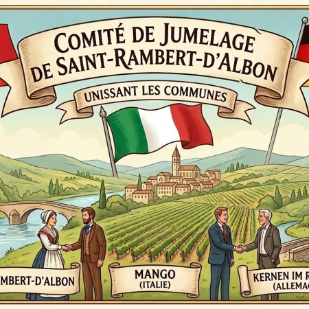 Saint-Rambert-d'Albon (26140) entretient depuis plus de 50 ans deux jumelages européens : avec Mango, village viticole du Piémont classé UNESCO, et Kernen im Remstal, commune de la région de Stuttgart. Découvrez ces liens humains portés par le comité de jumelage.