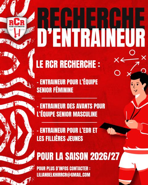 Racing Club Rambertois cherche des entraîneurs 2026-2027