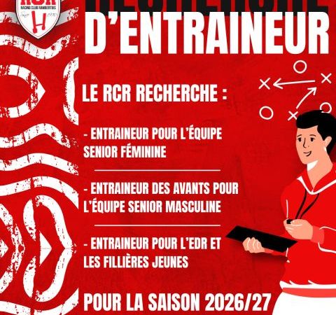 Racing Club Rambertois cherche des entraîneurs 2026-2027