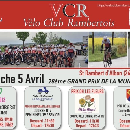 28e Grand Prix de la Municipalité cycliste — Dimanche 5 avril 2026